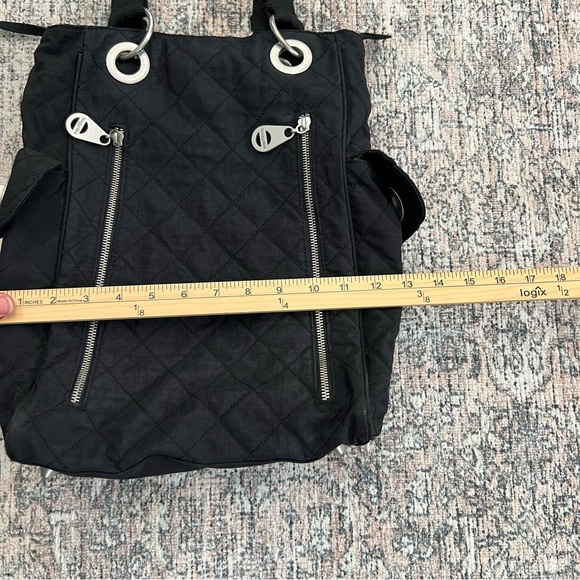 Baggallini Black Quilted Florence Tote Bag travel work pockets - Picture 12 of 15